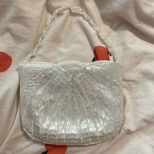 Vintage du-val hand beaded bridal style purse